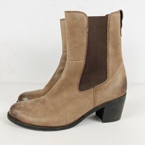 Matisse Boots Ashbury Chelsea Heeled Booties Brown Leather